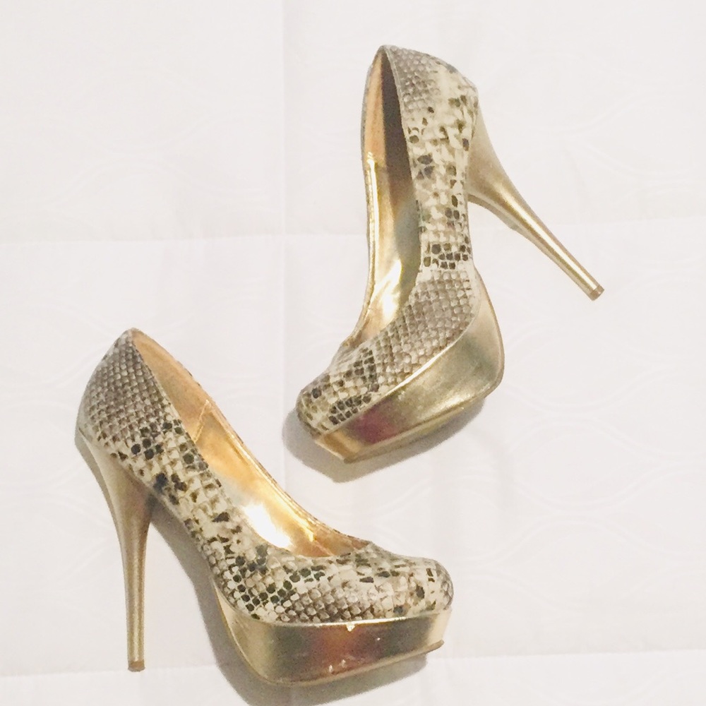💥Bamboo Snake Print Heels